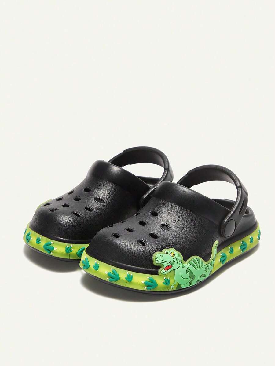 Unisex Green Dinosaur Sandals – Lightweight & Breathable, Cozy Pixies Summer Fashion Cartoon Shoes for Kids