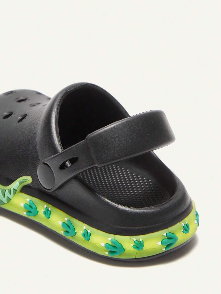 Unisex Green Dinosaur Sandals – Lightweight & Breathable, Cozy Pixies Summer Fashion Cartoon Shoes for Kids