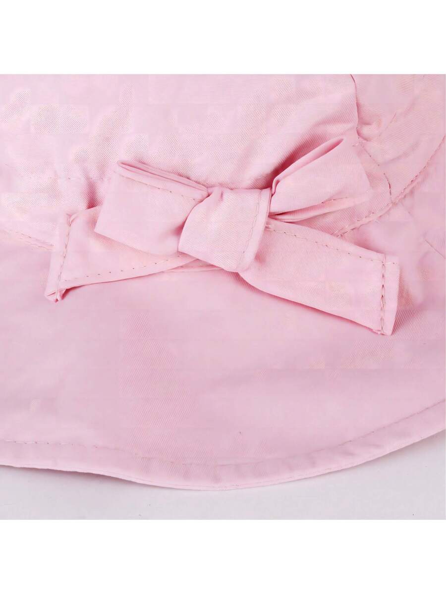Adjustable Bow Decor Sun Hat for Toddlers and Kids Outdoor Wear