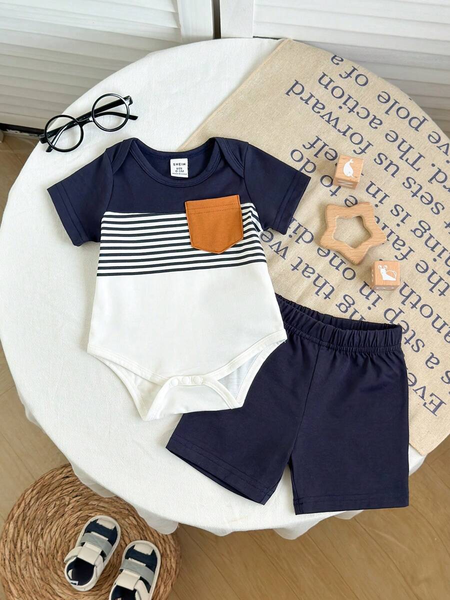 Baby Lion Print Romper and Shorts Set for Daily Wear and Photoshoots