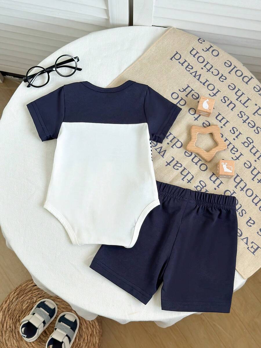 Baby Lion Print Romper and Shorts Set for Daily Wear and Photoshoots