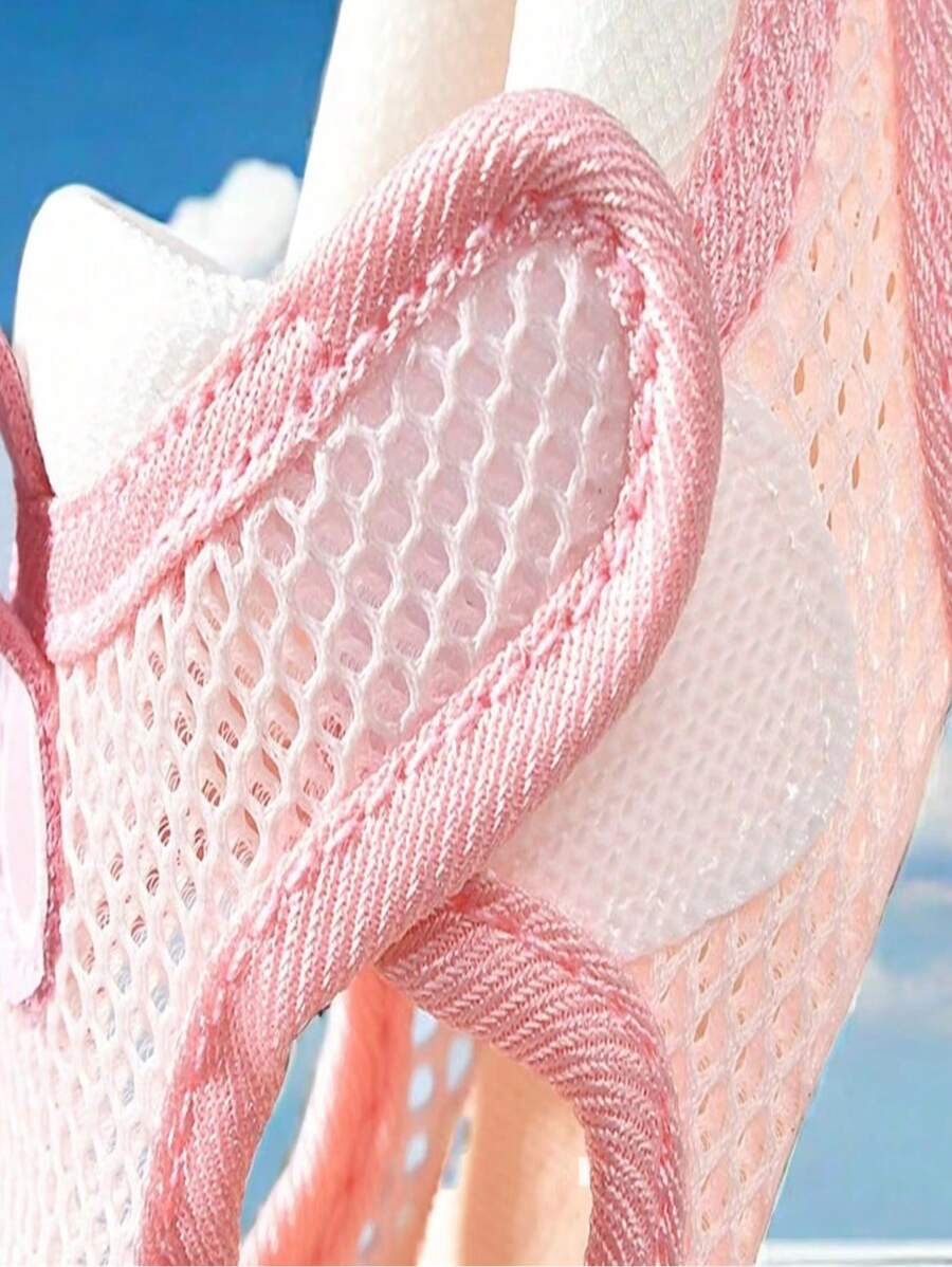 Kids Rainbow Cloud Mesh Sneakers Breathable Hook and Loop Anti Slip Casual Sports Shoes