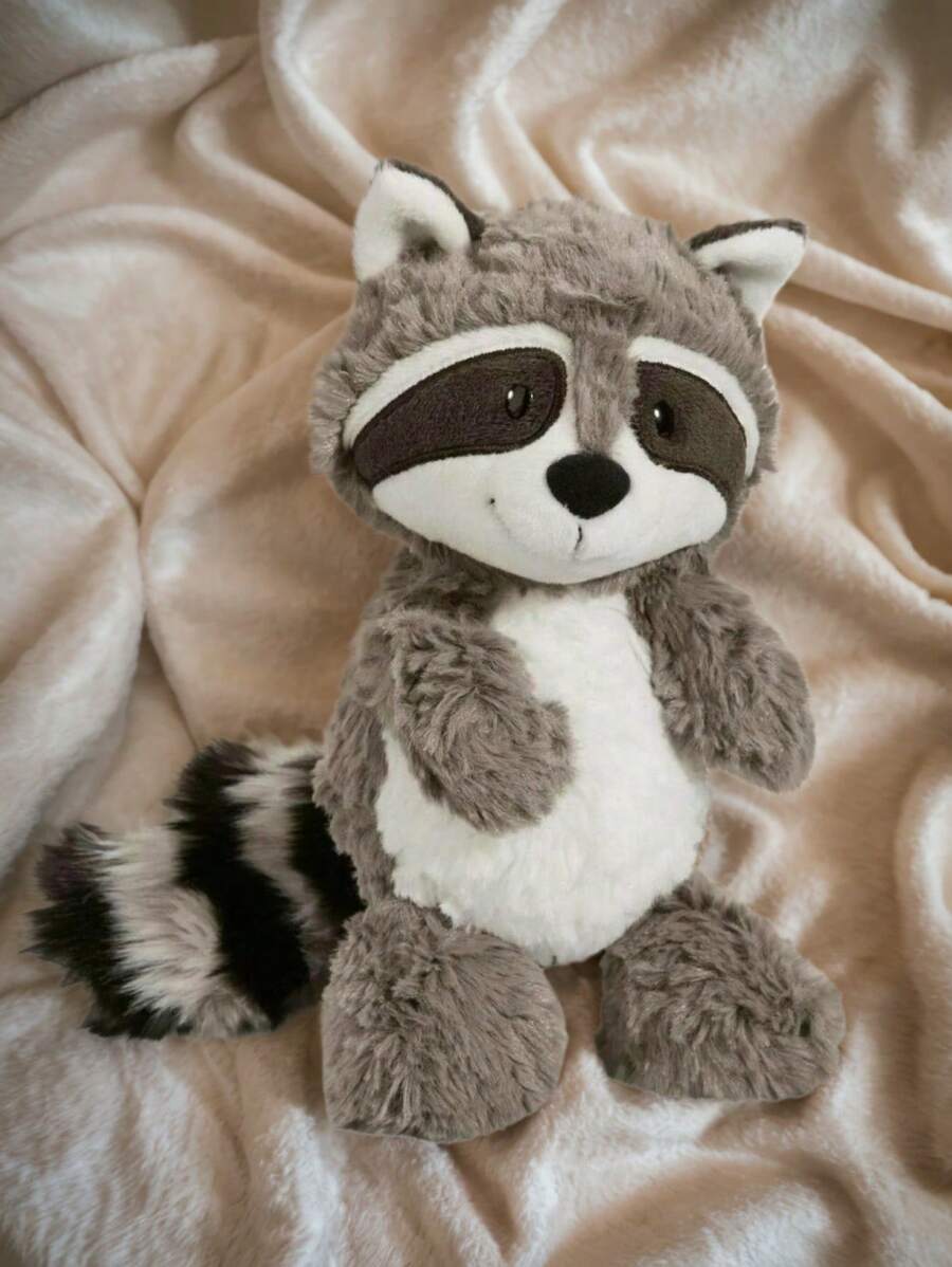 Cute Raccoon Plush Toy Soft Stuffed Animal for Kids and Home Decor