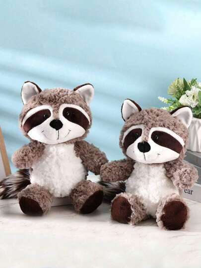 Cute Raccoon Plush Toy Soft Stuffed Animal for Kids and Home Decor