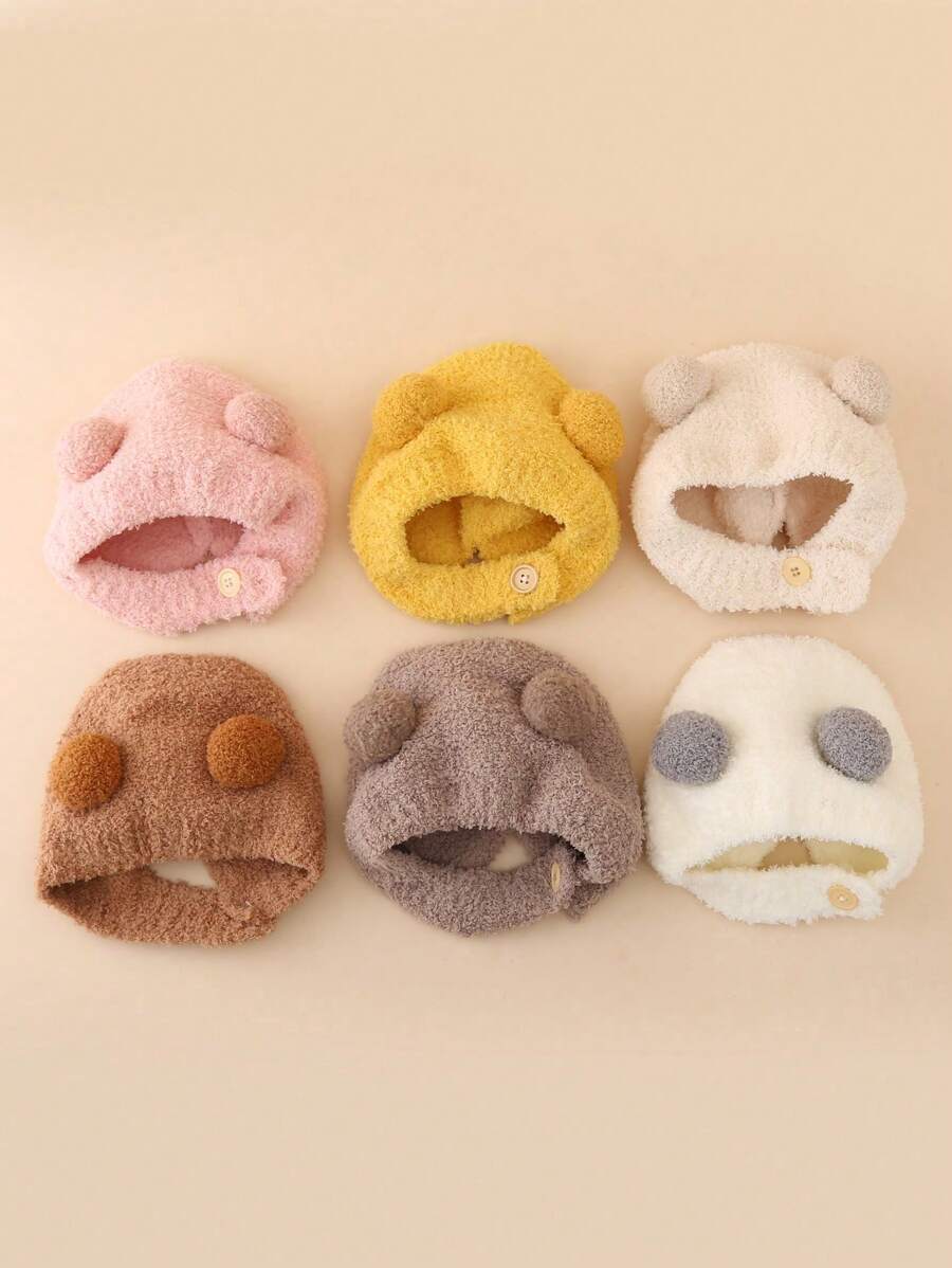 Plush Winter Beanie Hat for Cute Warm Daily Wear