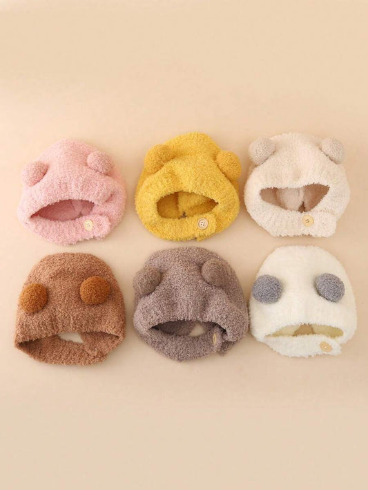 Plush Winter Beanie Hat for Cute Warm Daily Wear