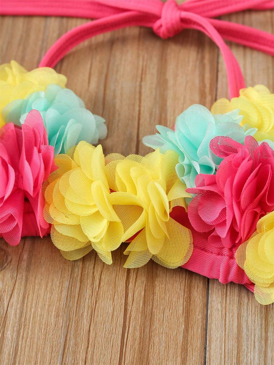 Summer Beach Bikini Outfit For Baby Girls With Halter Top And Matching Hat