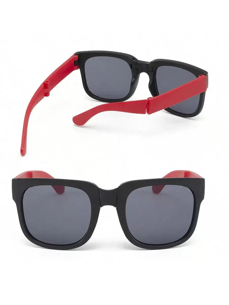 2 Pairs 1pc Cute Folding Kids Fashion Glasses with Complimentary Case