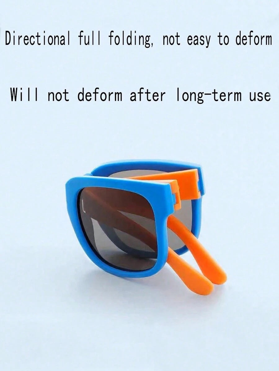 2 Pairs 1pc Cute Folding Kids Fashion Glasses with Complimentary Case
