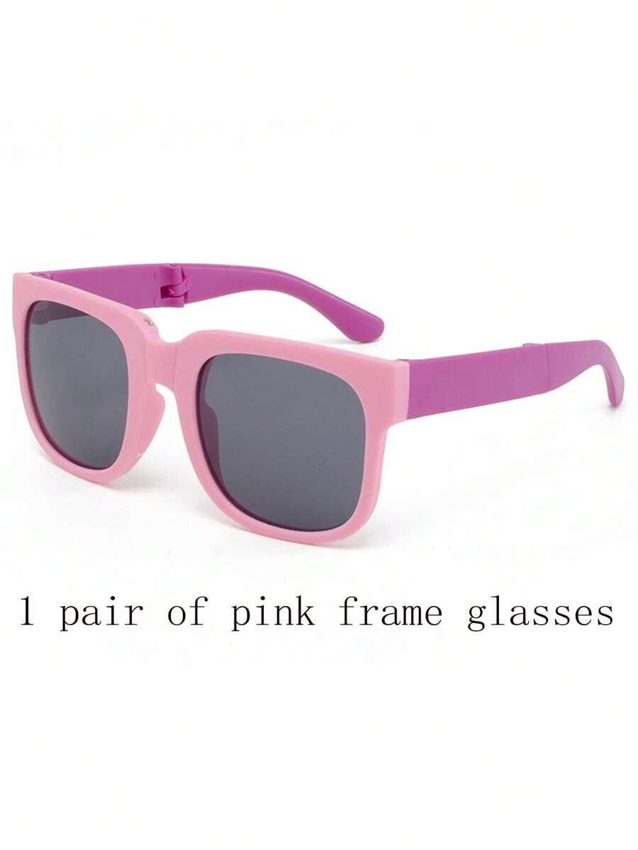 2 Pairs 1pc Cute Folding Kids Fashion Glasses with Complimentary Case