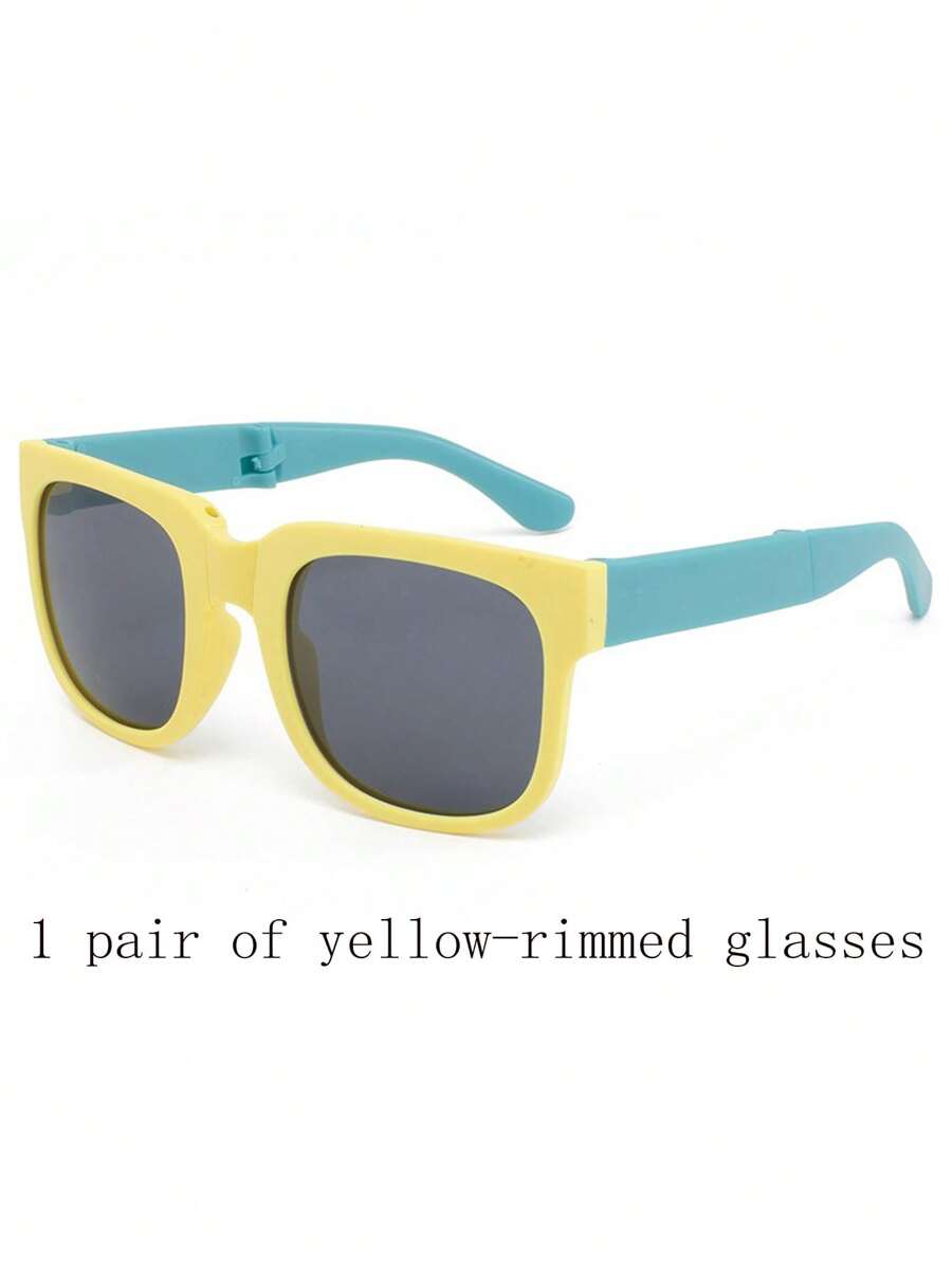 2 Pairs 1pc Cute Folding Kids Fashion Glasses with Complimentary Case