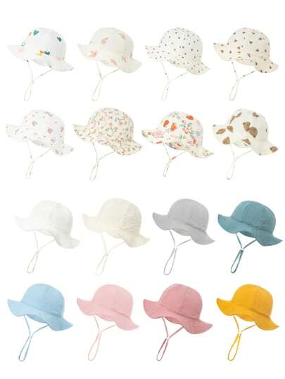 1pc Soft Infant Bucket Hat for Casual Daily Outdoor Wear
