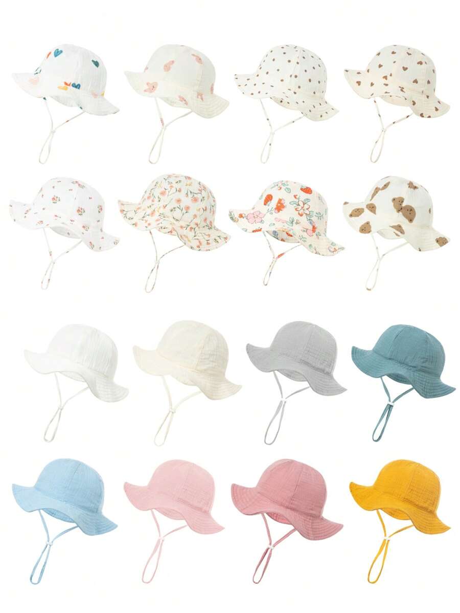 1pc Soft Infant Bucket Hat for Casual Daily Outdoor Wear