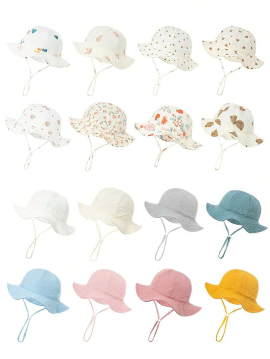 1pc Soft Infant Bucket Hat for Casual Daily Outdoor Wear