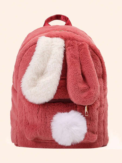 Personalized Bunny Ear Plush Backpack – Custom Embroidered Name School Bag