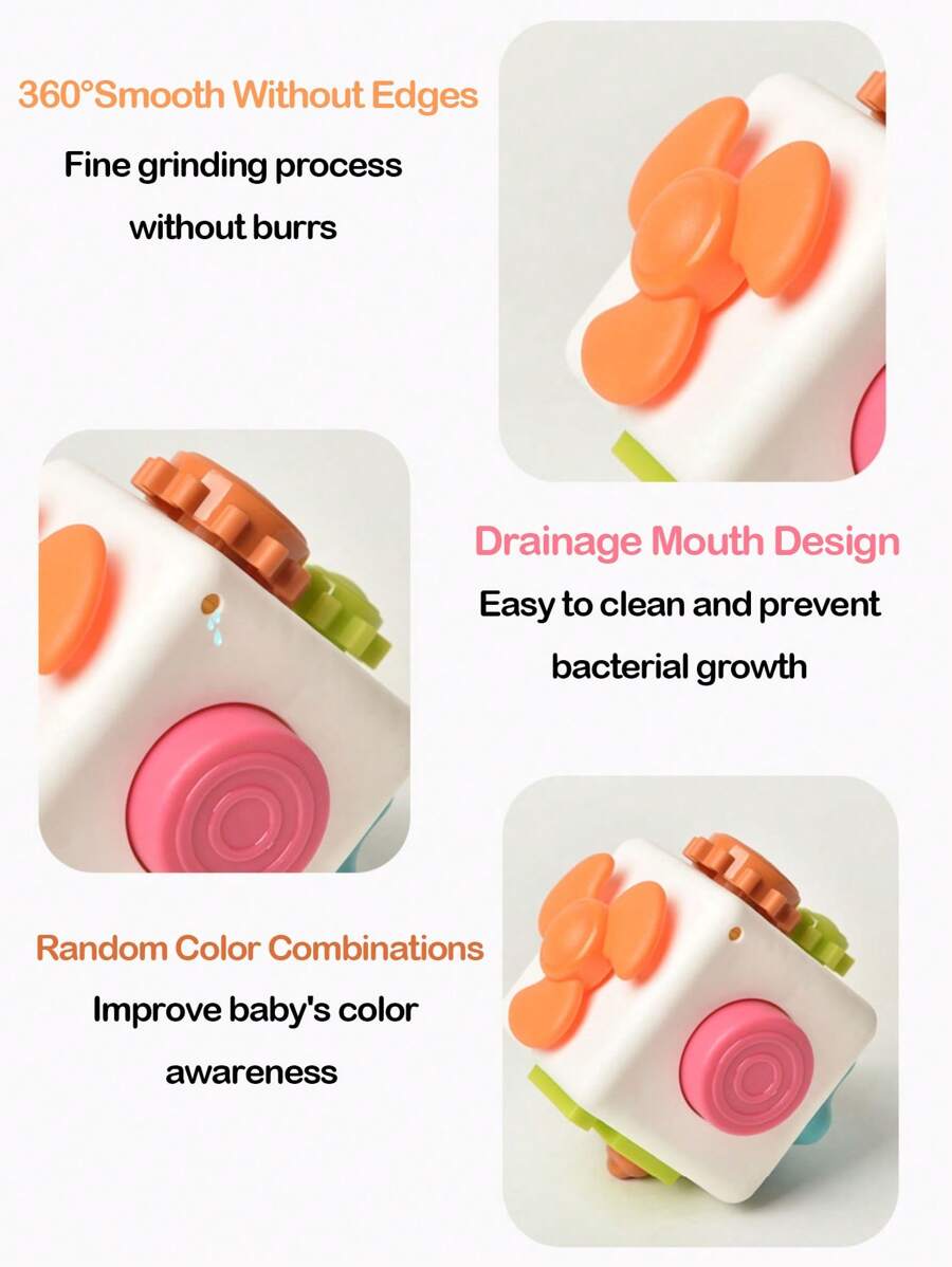Montessori Wooden Activity Cube Toy Multifunctional Early Learning Educational Toy for Toddlers