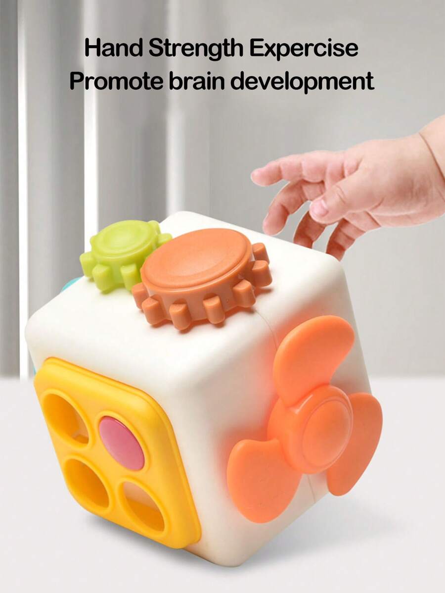 Montessori Wooden Activity Cube Toy Multifunctional Early Learning Educational Toy for Toddlers