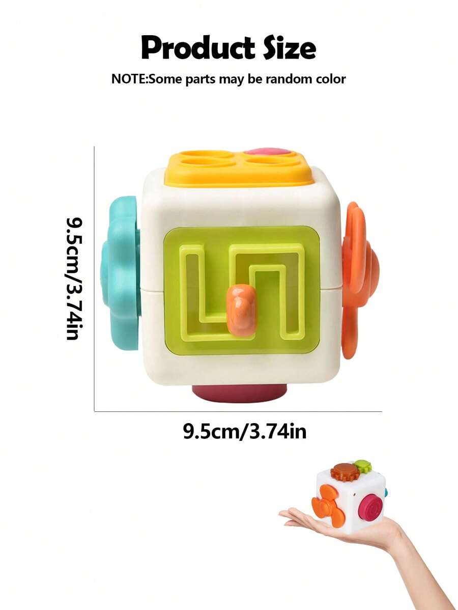 Montessori Wooden Activity Cube Toy Multifunctional Early Learning Educational Toy for Toddlers