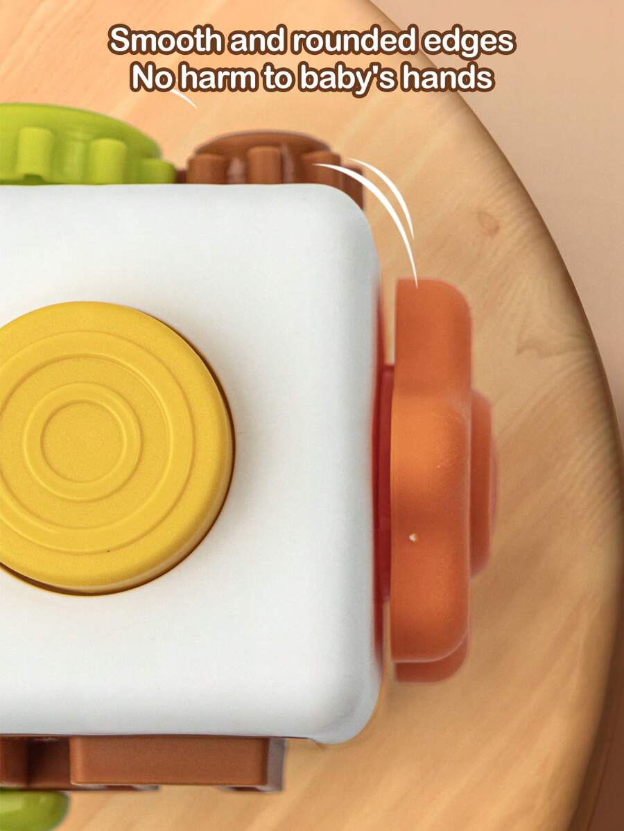 Montessori Wooden Activity Cube Toy Multifunctional Early Learning Educational Toy for Toddlers