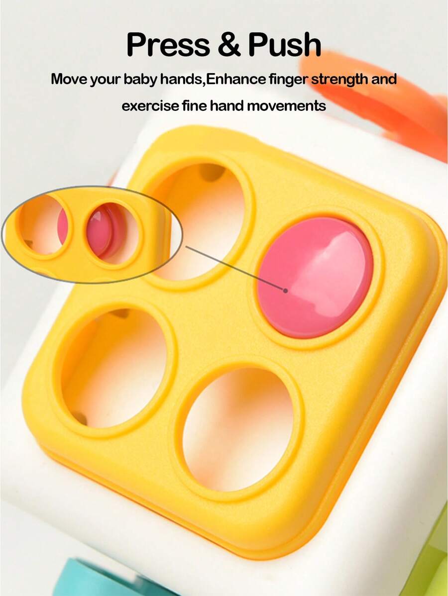 Montessori Wooden Activity Cube Toy Multifunctional Early Learning Educational Toy for Toddlers