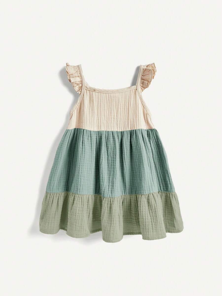 Newborn Girls Floral And Plaid Summer Dress Cute Lightweight Vacation Outfit