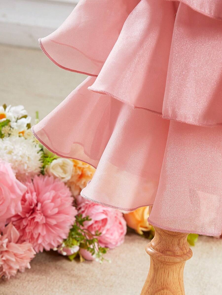 Toddler Girls Sleeveless Floral Sundress With Ruffle Detail Cute Party Wear