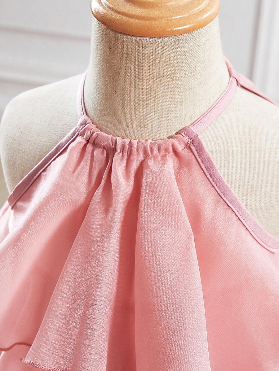 Toddler Girls Sleeveless Floral Sundress With Ruffle Detail Cute Party Wear