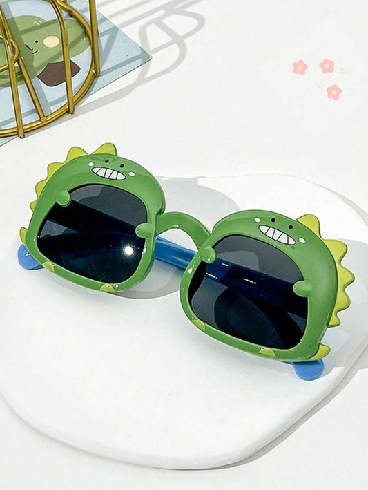 Boys Cute Dinosaur Fashion Glasses – Simple & Personalized, Comfortable Lightweight Cartoon Eyewear for Daily Wear