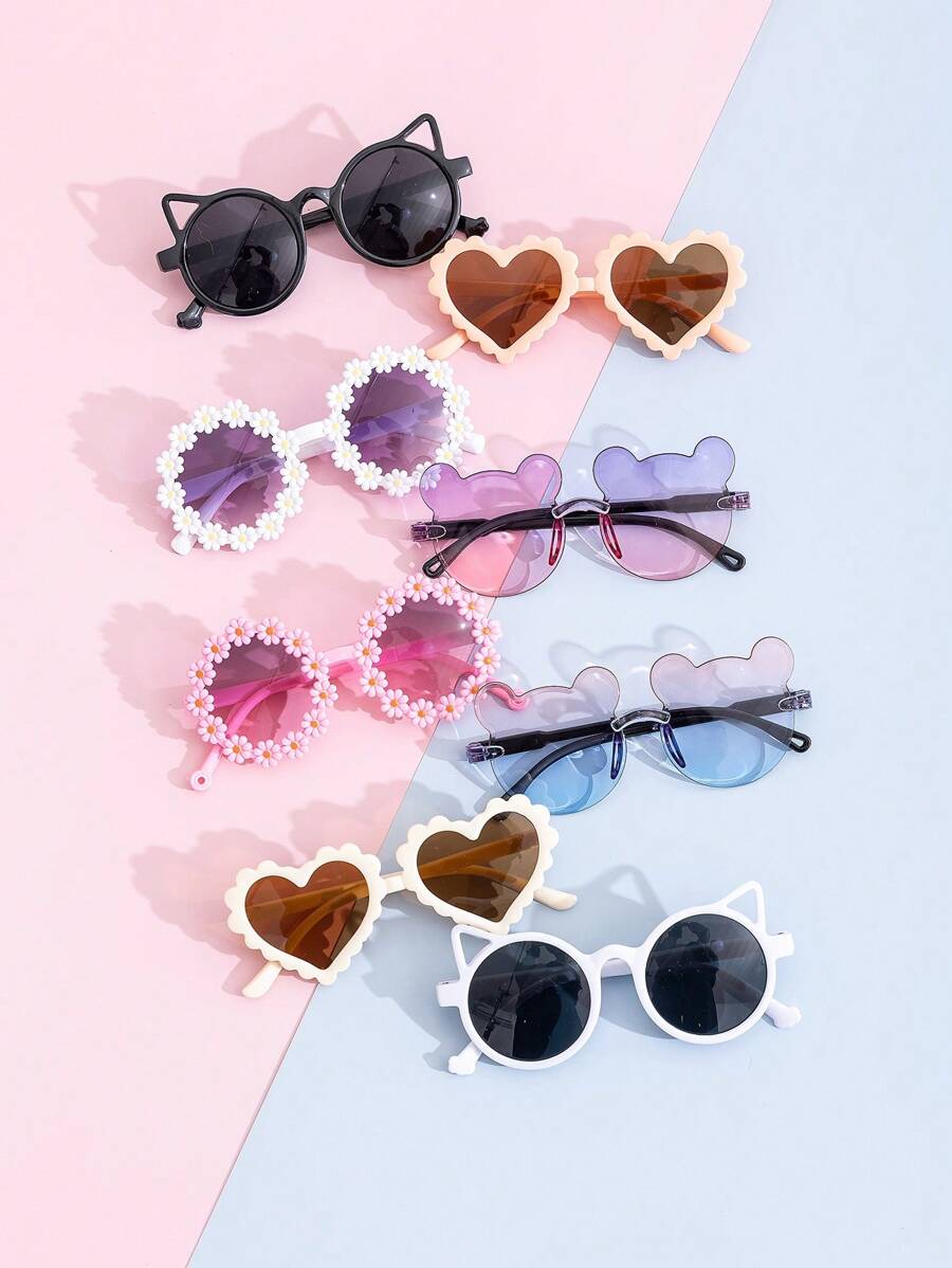 1-8Pcs Square Fashion Glasses Set – Stylish Retro Eyeglasses with Box, Trendy Vintage Design Back to School Gift for Children
