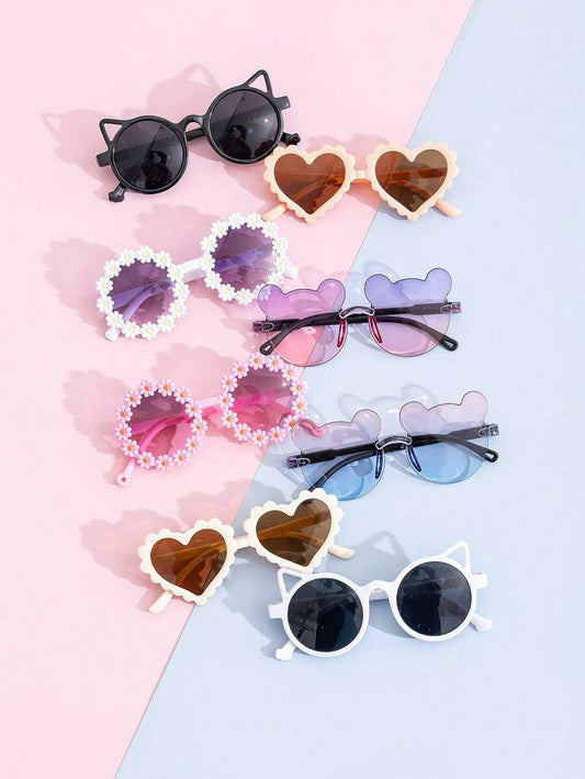 1-8Pcs Square Fashion Glasses Set – Stylish Retro Eyeglasses with Box, Trendy Vintage Design Back to School Gift for Children