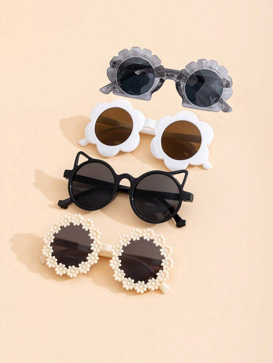 1-4 Pcs Kids Cute Fashion Glasses - Personalized Children's Eyewear Pack, Creative Back to School Gift for Boys & Girls