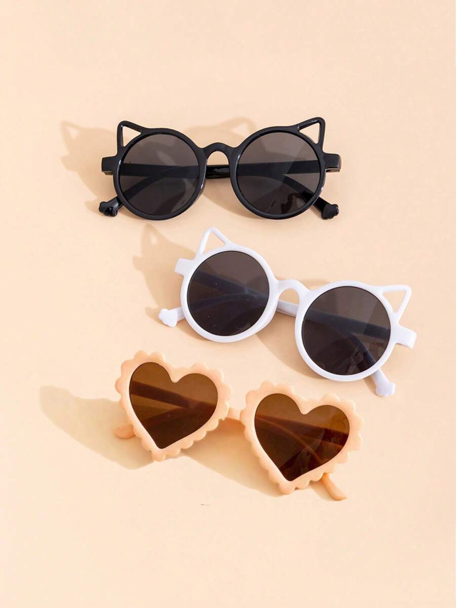 1-4 Pcs Kids Cute Fashion Glasses - Personalized Children's Eyewear Pack, Creative Back to School Gift for Boys & Girls