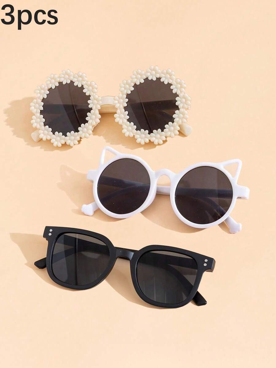 1-4 Pcs Kids Cute Fashion Glasses - Personalized Children's Eyewear Pack, Creative Back to School Gift for Boys & Girls