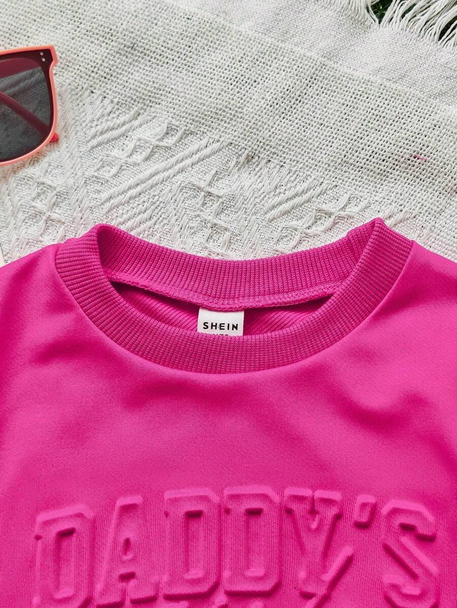 Classic Everyday Shorts Set For Baby Girls With Daddy's Girl T Shirt
