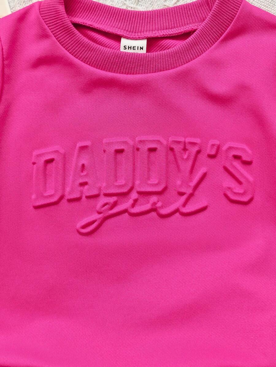 Classic Everyday Shorts Set For Baby Girls With Daddy's Girl T Shirt