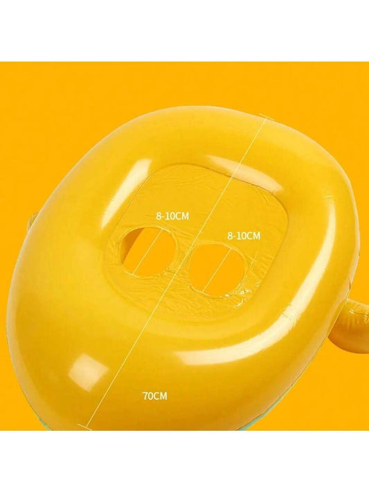 Baby Inflatable Swim Float with Canopy and Seat Thickened Swimming Ring for Pool and Beach