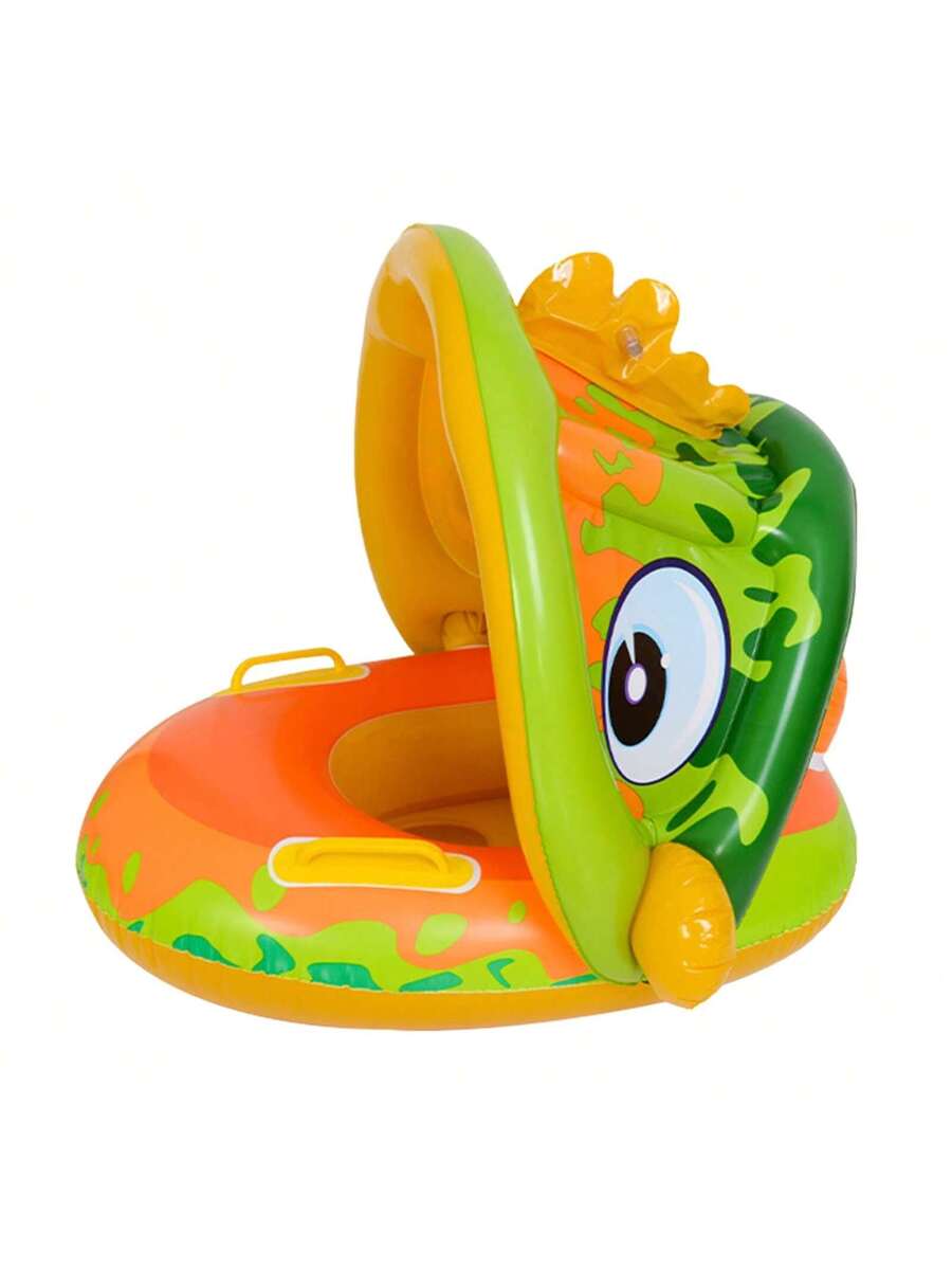 Baby Inflatable Swim Float with Canopy and Seat Thickened Swimming Ring for Pool and Beach