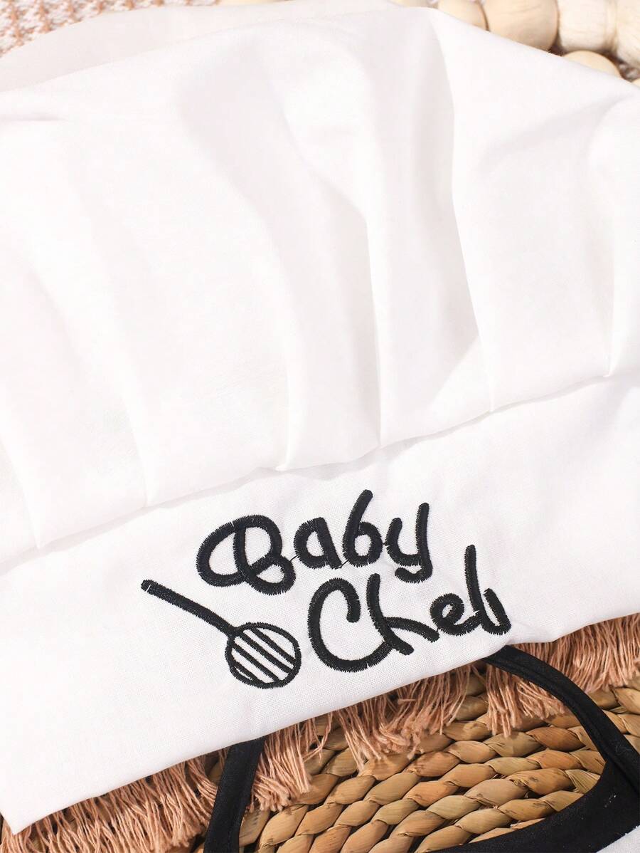 Baby Boy Chef Hat and Apron Photography Outfit Set for Newborn Photoshoots