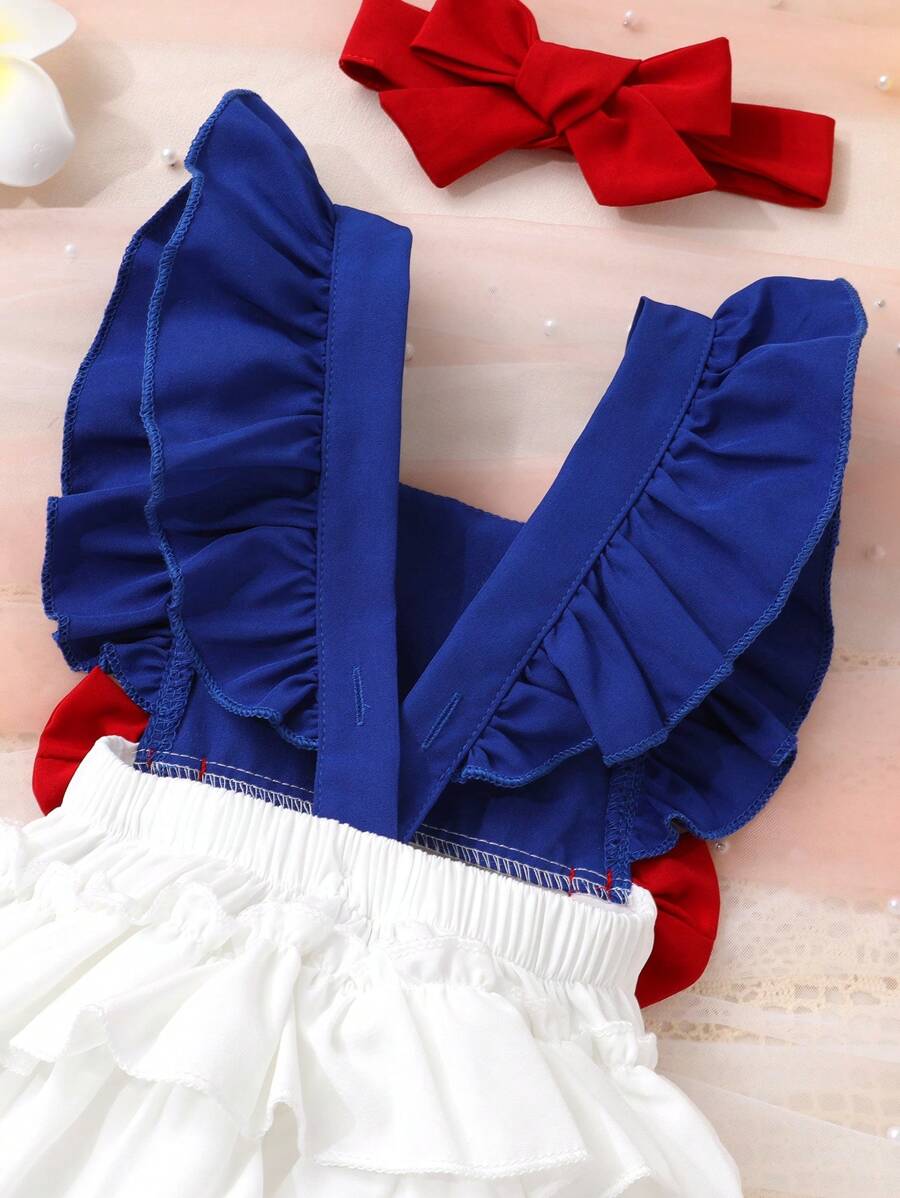 Baby Girl Crown And Letter Print Dress With Headband Cute Summer Outfit