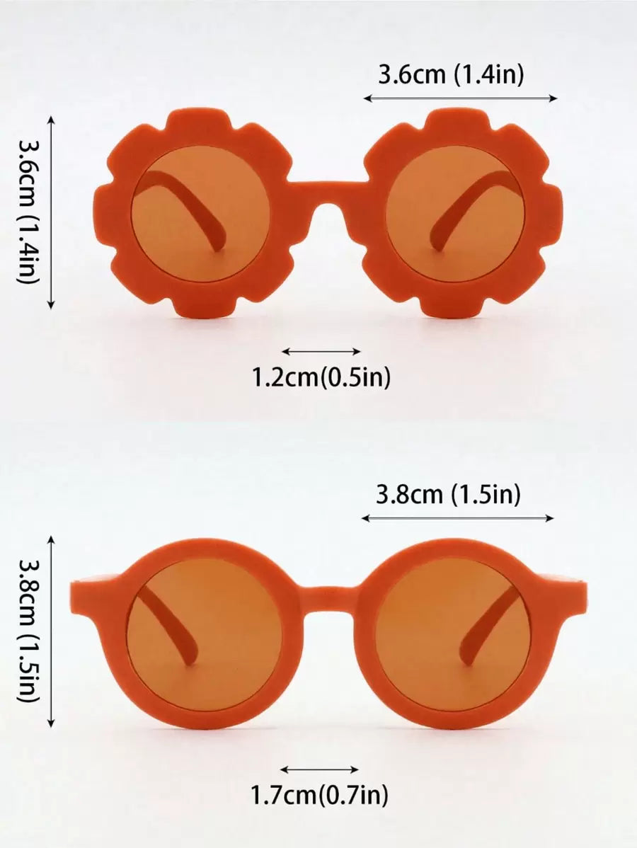 10pcs Set Cute Sunflower Baby Glasses Decoration Accessories