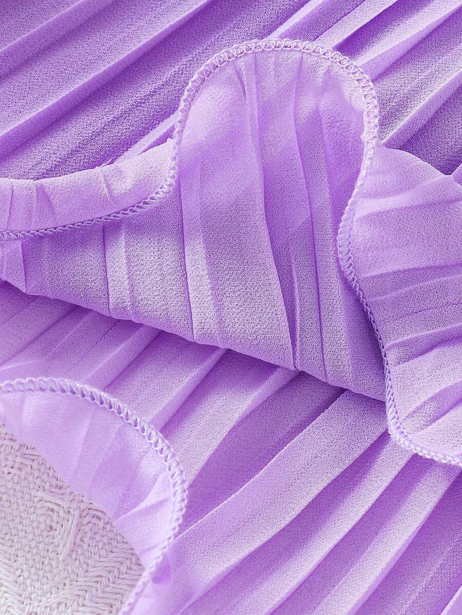 Summer Baby Girls Sleeveless Ruffle Cake Dress Solid Color Suspender Outfit
