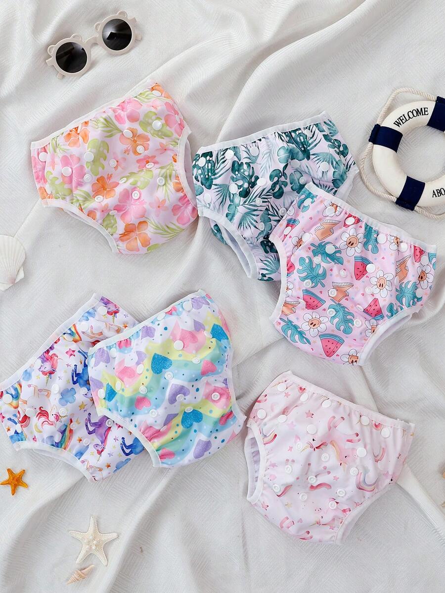 3pcs Baby Swim Diapers Reusable Quick Dry Swimming Pants for Infants and Toddlers