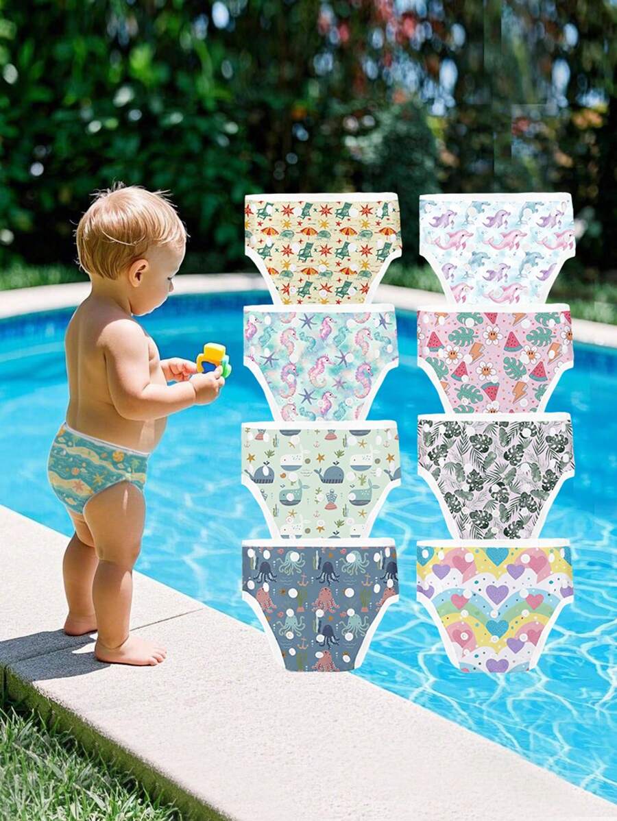 Reusable Baby Swim Diaper Adjustable Toddler Swimming Diaper for Boys and Girls 9 Months to 3 Years