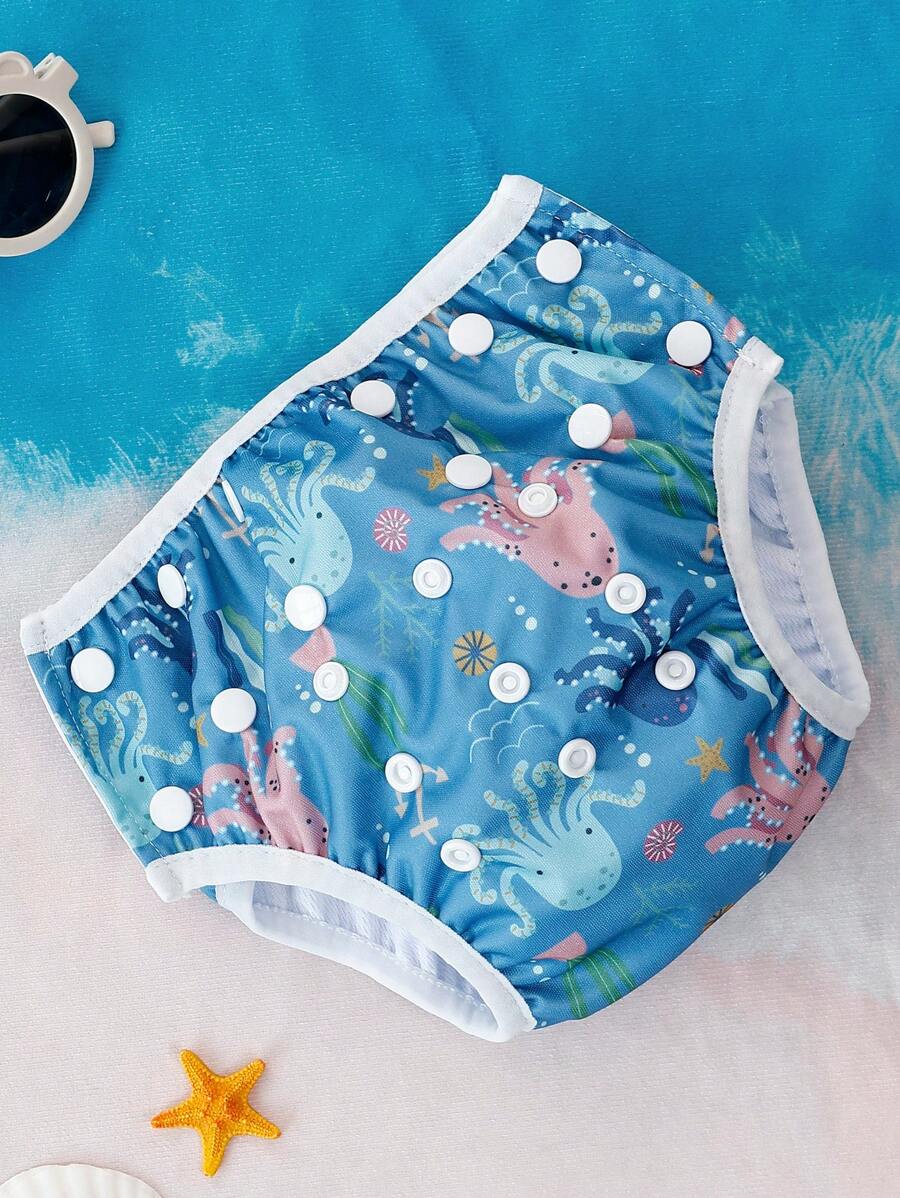 Reusable Baby Swim Diaper Adjustable Toddler Swimming Diaper for Boys and Girls 9 Months to 3 Years