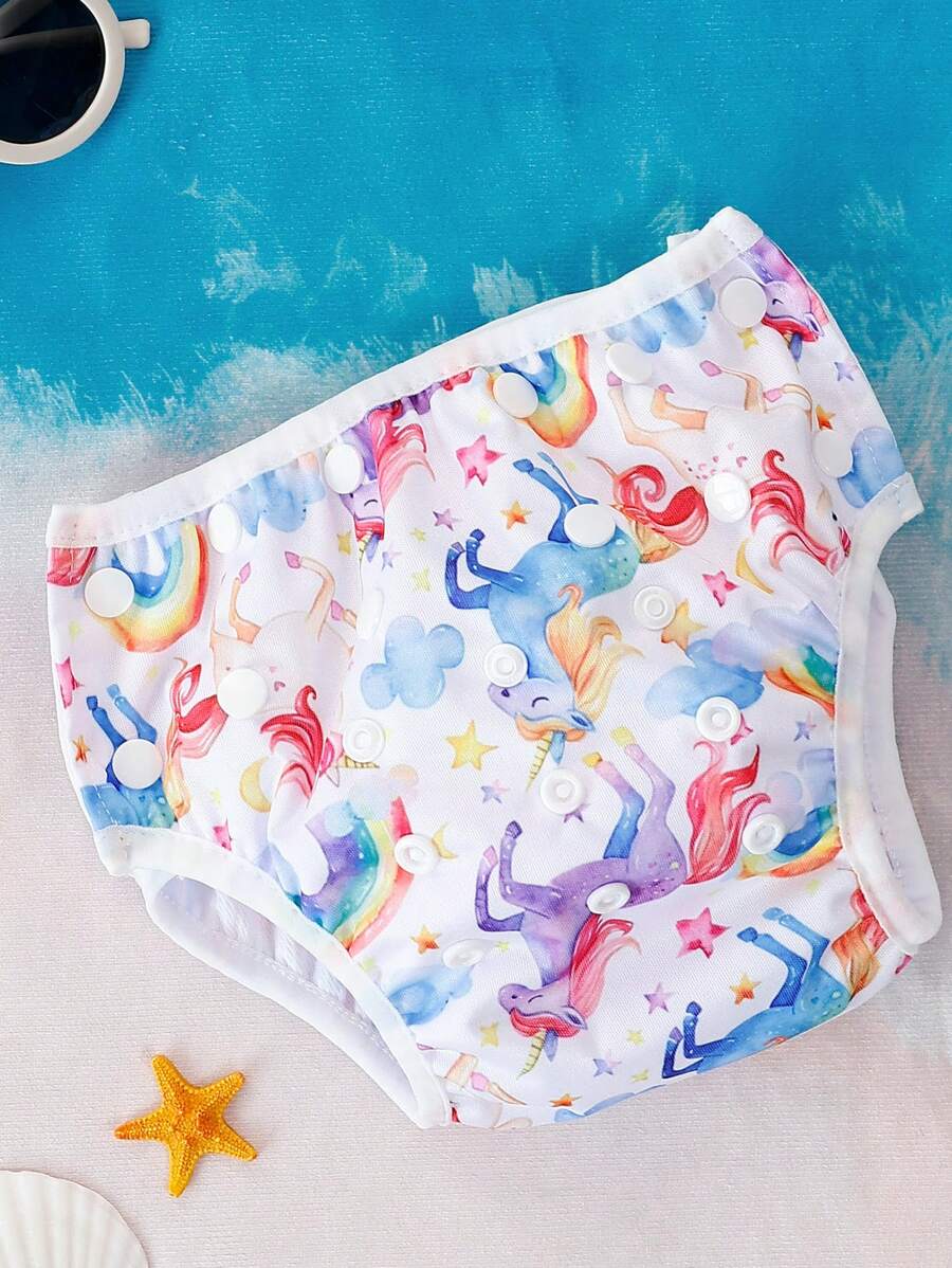 Reusable Baby Swim Diaper Adjustable Toddler Swimming Diaper for Boys and Girls 9 Months to 3 Years