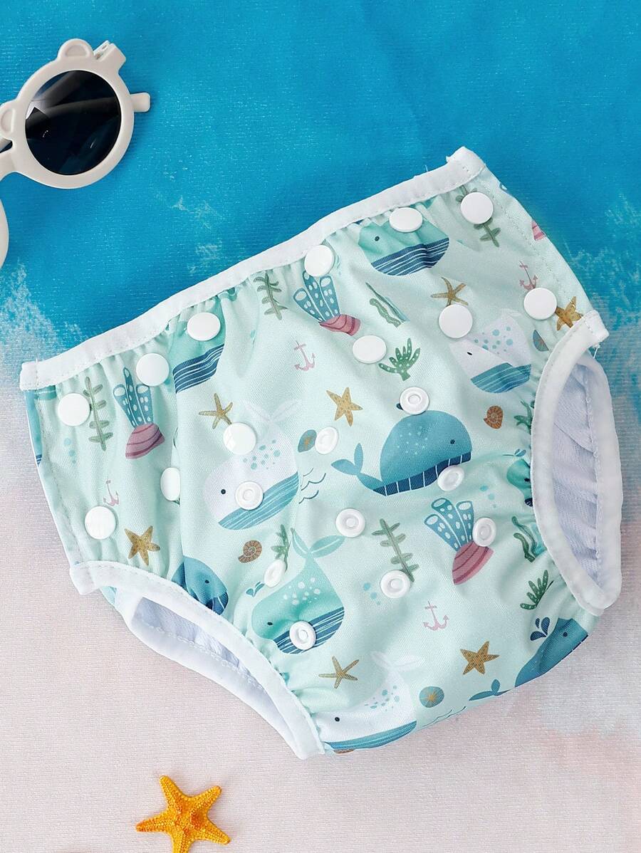 Reusable Baby Swim Diaper Adjustable Toddler Swimming Diaper for Boys and Girls 9 Months to 3 Years