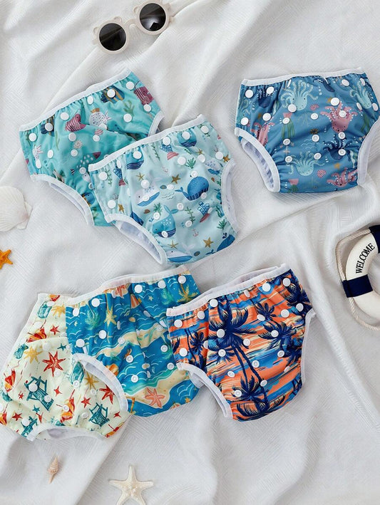 Reusable Baby Swim Diaper Adjustable Toddler Swimming Diaper for Boys and Girls 9 Months to 3 Years