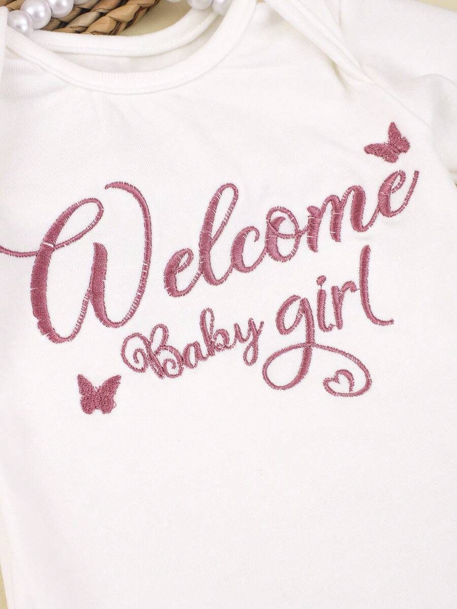 Baby Girl Romper with Tutu Skirt and Bow Headband for Photoshoots and Coming Home