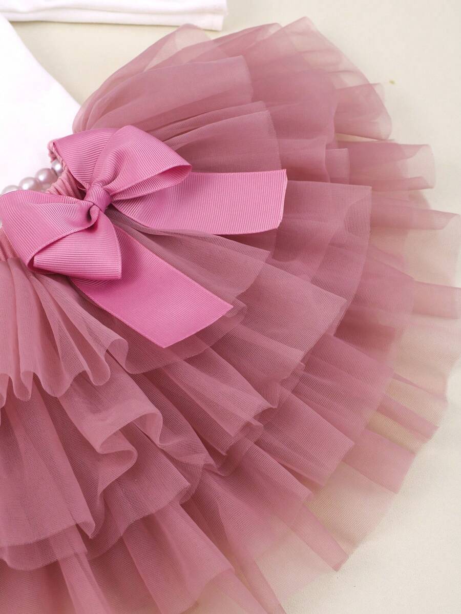 Baby Girl Romper with Tutu Skirt and Bow Headband for Photoshoots and Coming Home