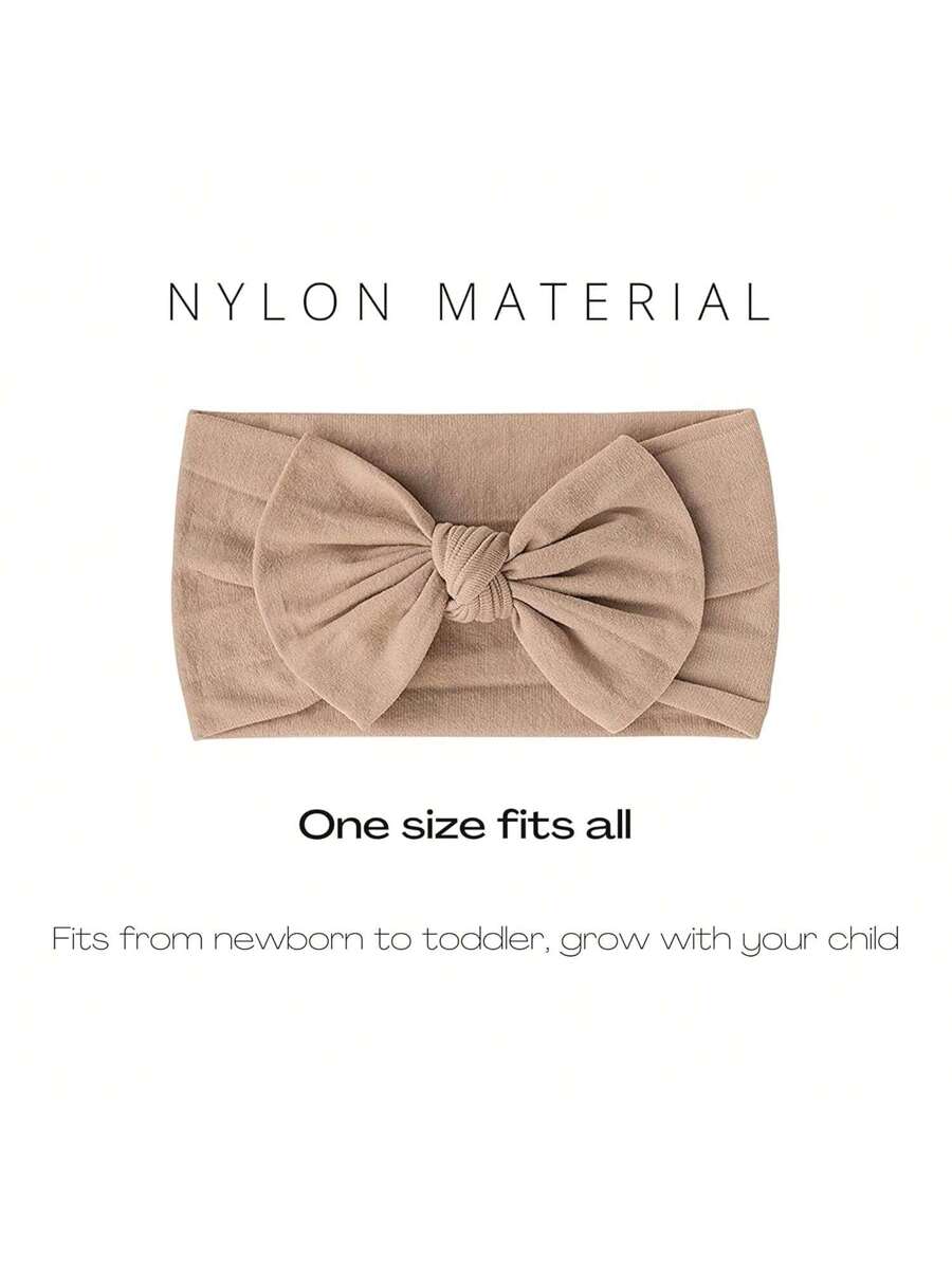 8pcs Handmade Baby Bow Headbands for Newborn and Toddler Daily Wear